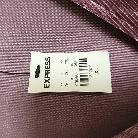 Express Velvet Surplice Fit and Flare Dress - Picture 5 of 9